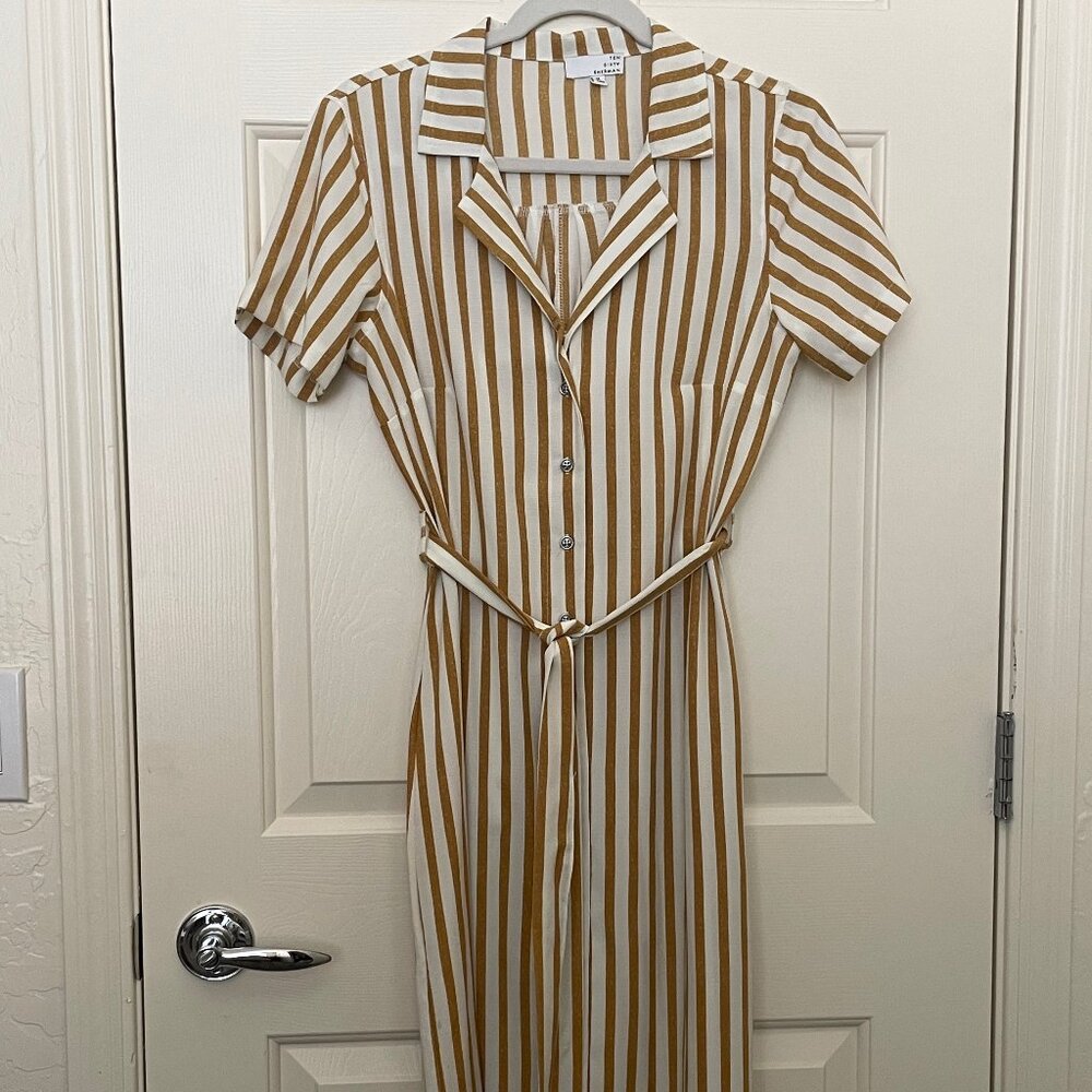 Ten Sixty Sherman Button Front Shirt Striped Dress